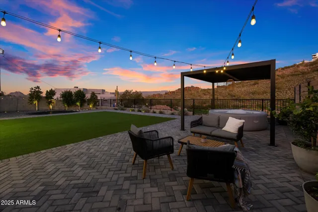 a outdoor living space with furniture and garden