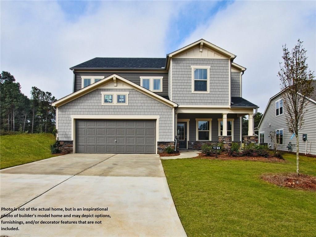Photo is not of the actual home, but is an inspirational photo of builder's model home and may depict options, furnishings, and/or decorator features that are not included.