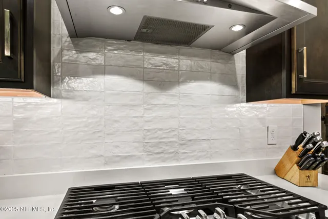 a kitchen with lots of counter top space