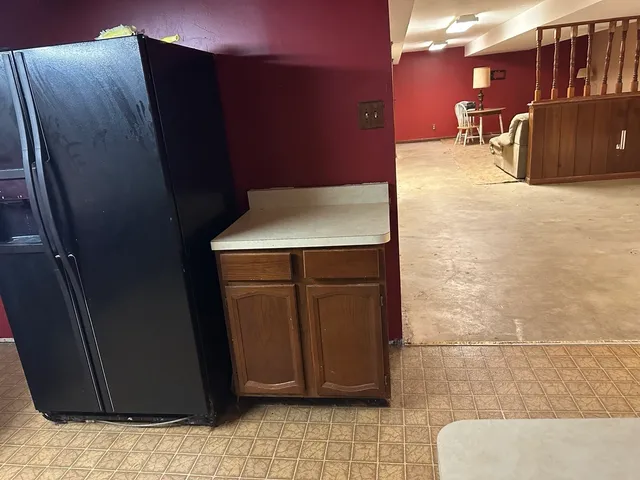 a bathroom with a sink and shower