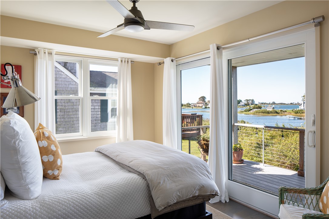 56 Conch Road Narragansett, RI 02882 - Photo 16 of 21 Second Bedroom w/Water View; Slider opens to Lower Deck