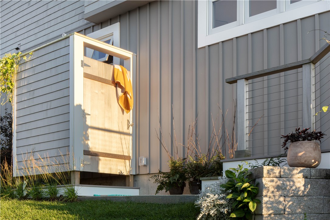 56 Conch Road Narragansett, RI 02882 - Photo 17 of 21 Outdoor Shower; Access to Lower Deck & Bedrooms