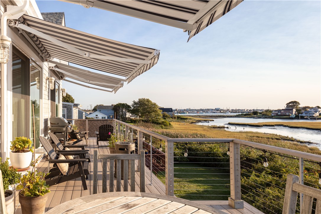 56 Conch Road Narragansett, RI 02882 - Photo 4 of 21 Upper Deck w/ Awnings Extended