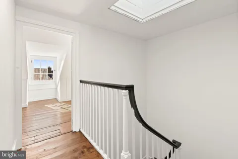 an aerial view of city and trees