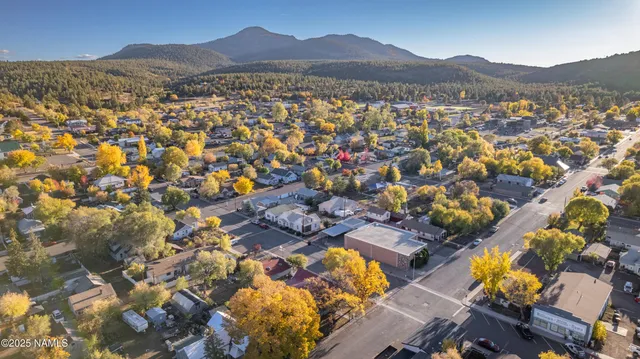 a view of city and mountain
