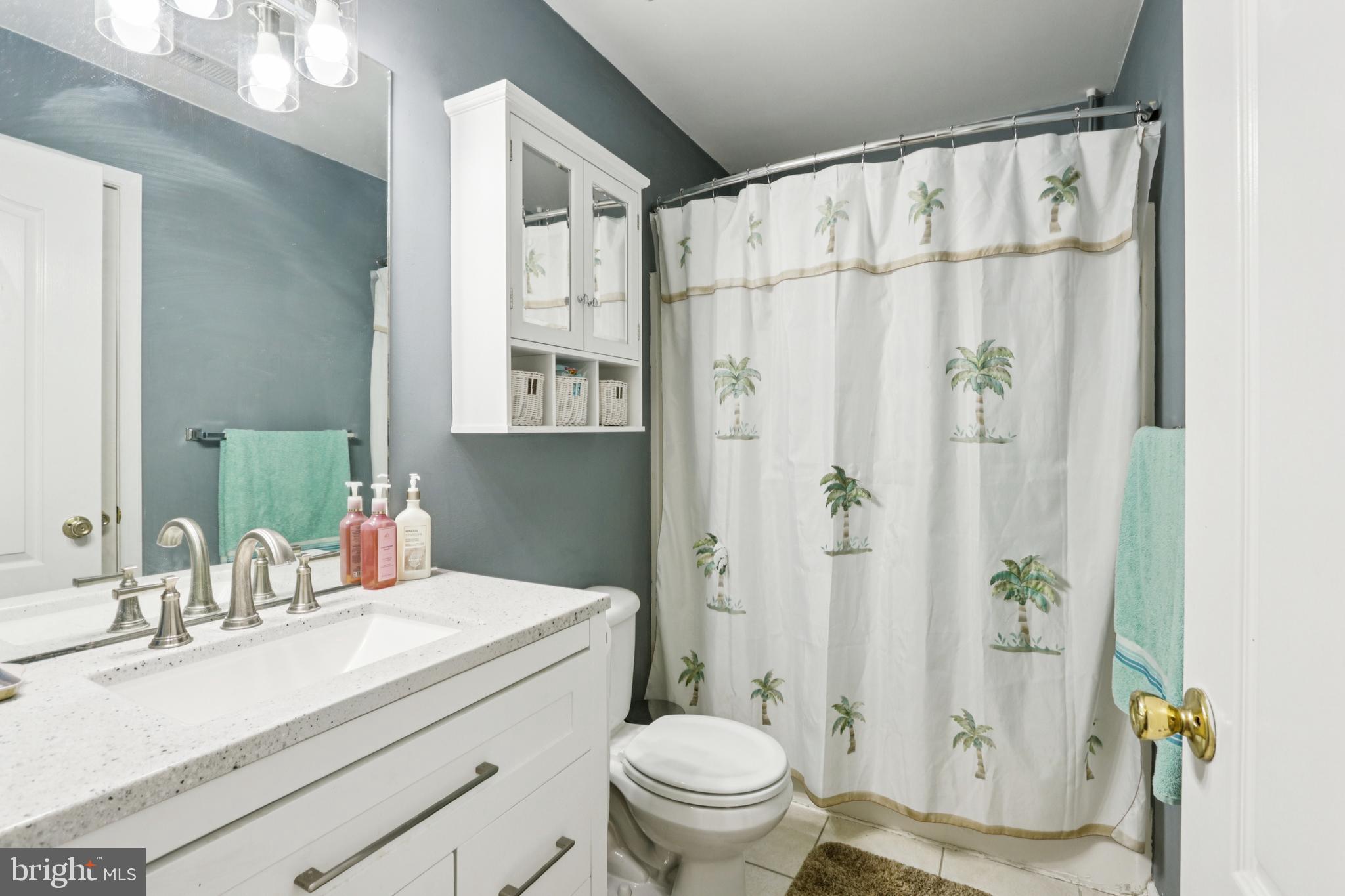104 Ryans Run Sicklerville, NJ 08081 - Photo 39 of 94 a bathroom with a granite countertop sink a toilet and shower