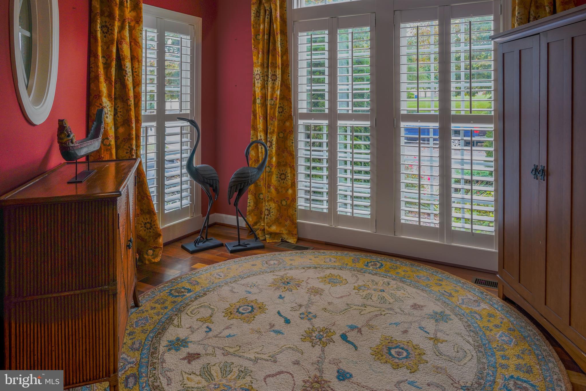 5109 Bright Owl Road Perry Hall, MD 21128 - Photo 29 of 69 Main level parlor Custom Drapes and shutter blinds