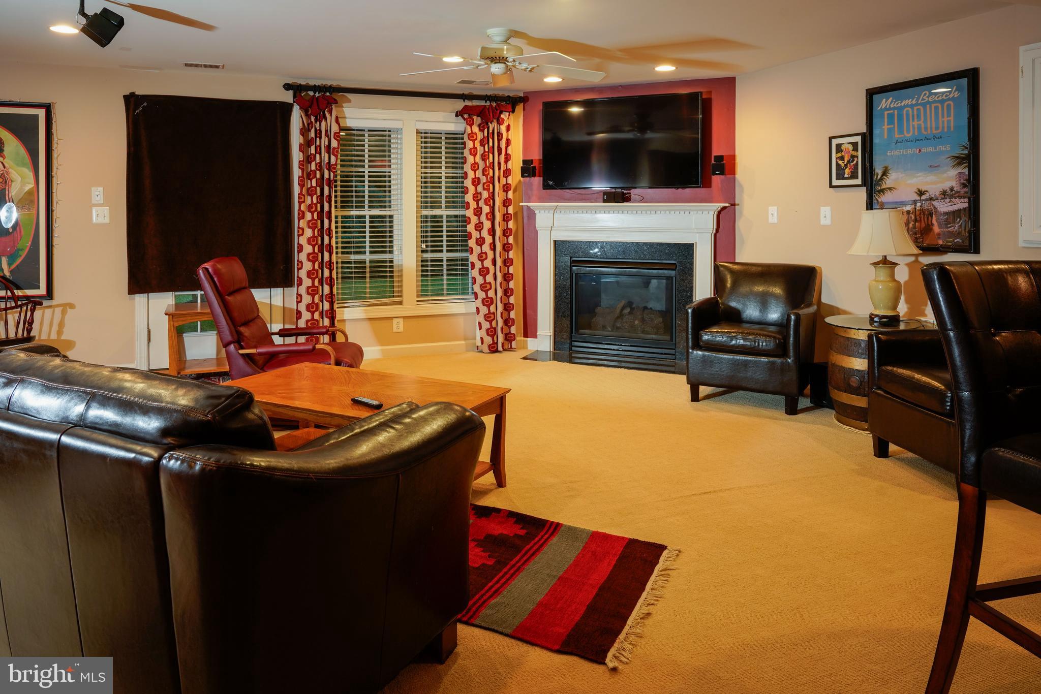 5109 Bright Owl Road Perry Hall, MD 21128 - Photo 55 of 69 Lower Level TV area with built in surround sound