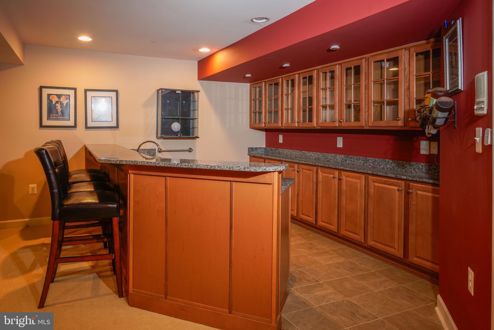 5109 Bright Owl Road Perry Hall, MD 21128 - Photo 56 of 69 Lower Level Full bar with sink dishwasher and frid