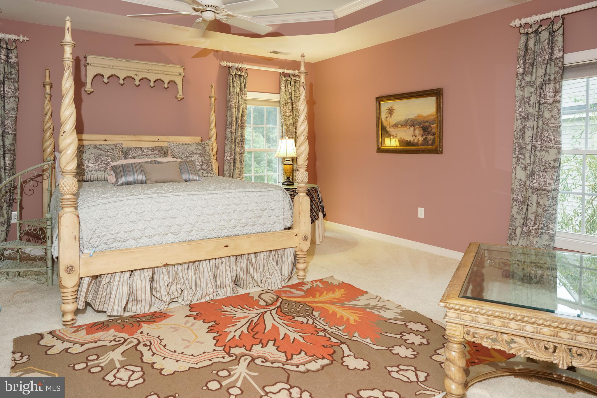 5109 Bright Owl Road Perry Hall, MD 21128 - Photo 6 of 69 Primary with custom drapes, tray ceiling and fan