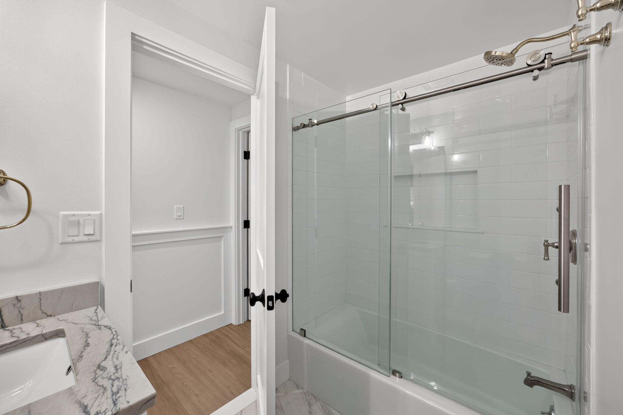 35 Debs Hill Road, Unit 35 Yarmouth Port, MA 02675 - Photo 14 of 36 a bathroom with a shower and a bath tub