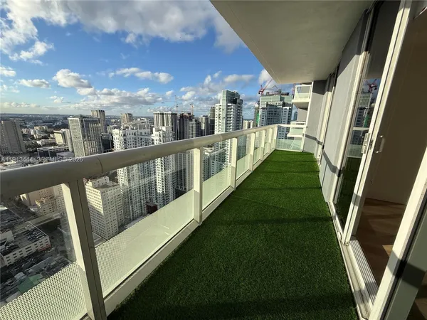 a view of a balcony