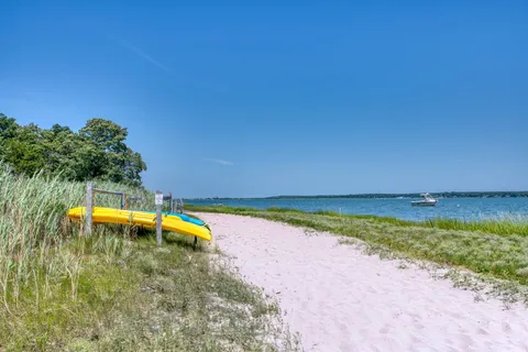 a view of a swimming pool and an ocean