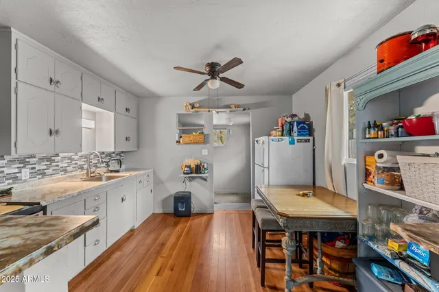 a room with storage and utility