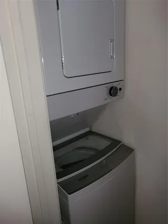 a close up view of washer and dryer