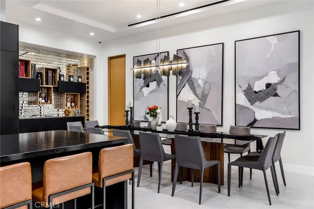 a view of a building with a iron gate