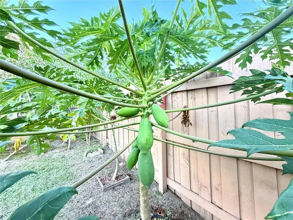 an aerial view of a house with pool