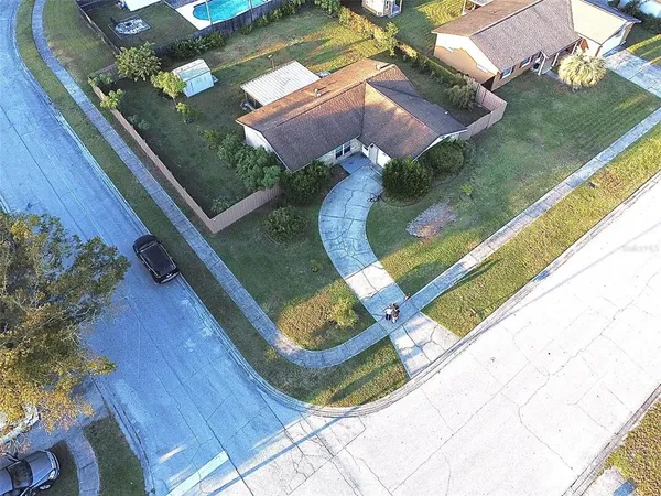 an aerial view of multiple house