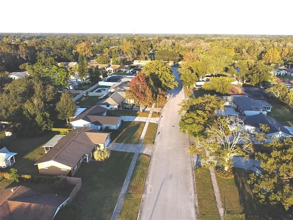 an aerial view of multiple house