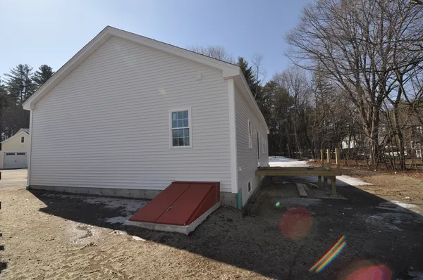 a backyard of a house