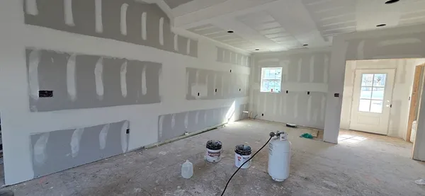 a view of a hallway with entryway