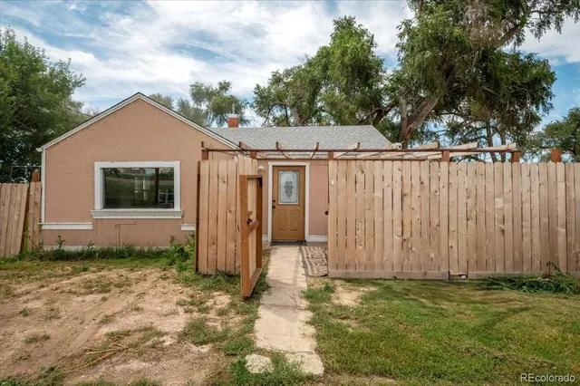 a backyard of a house