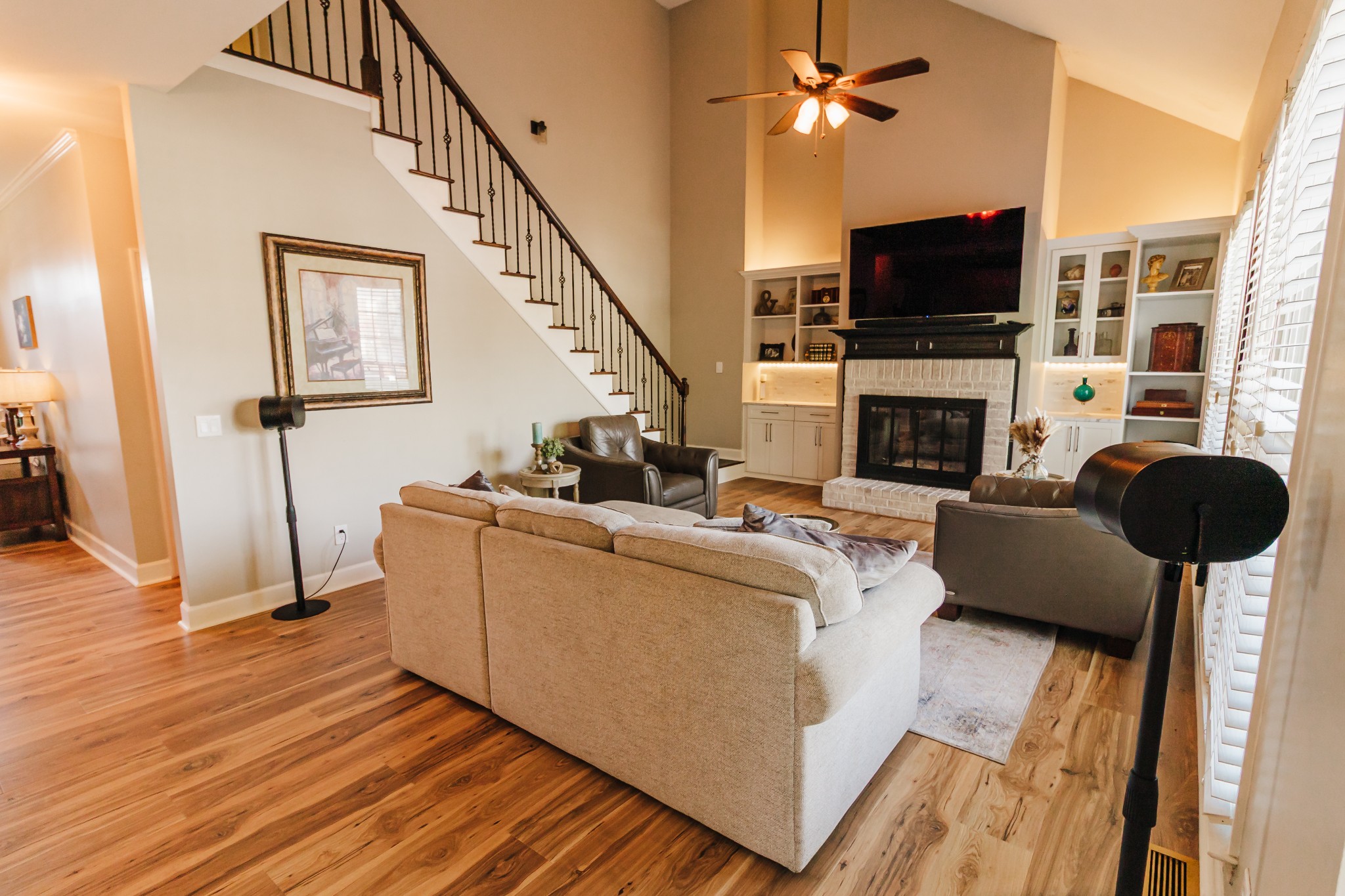 203 Savannah Ridge Murfreesboro, TN 37127 - Photo 12 of 60 a living room with furniture and a fireplace