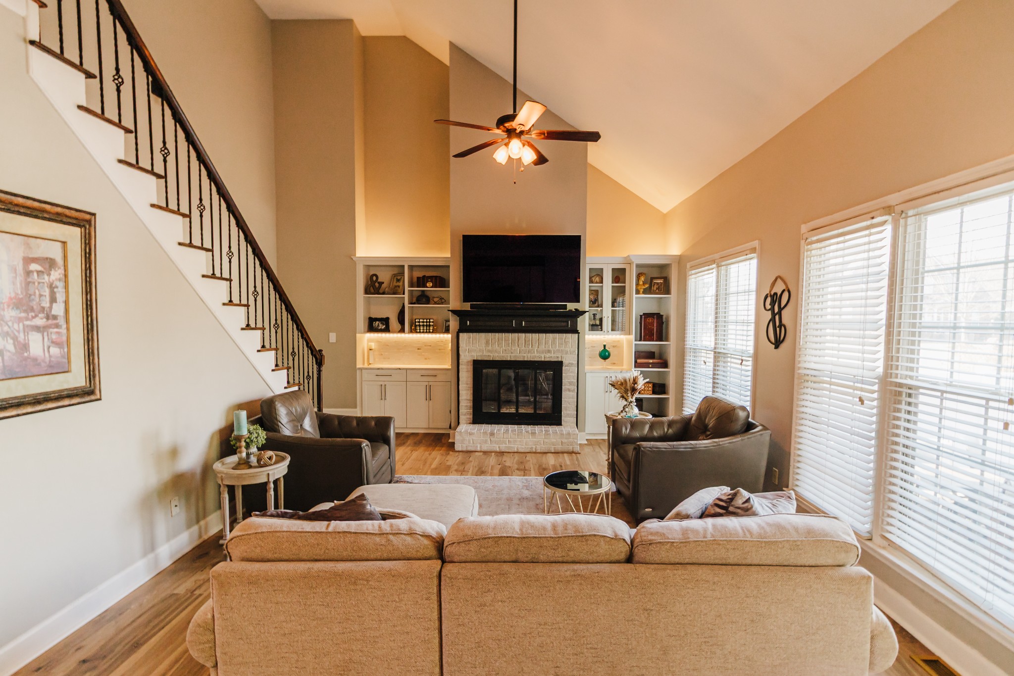 203 Savannah Ridge Murfreesboro, TN 37127 - Photo 13 of 60 a living room with furniture fireplace and flat screen tv