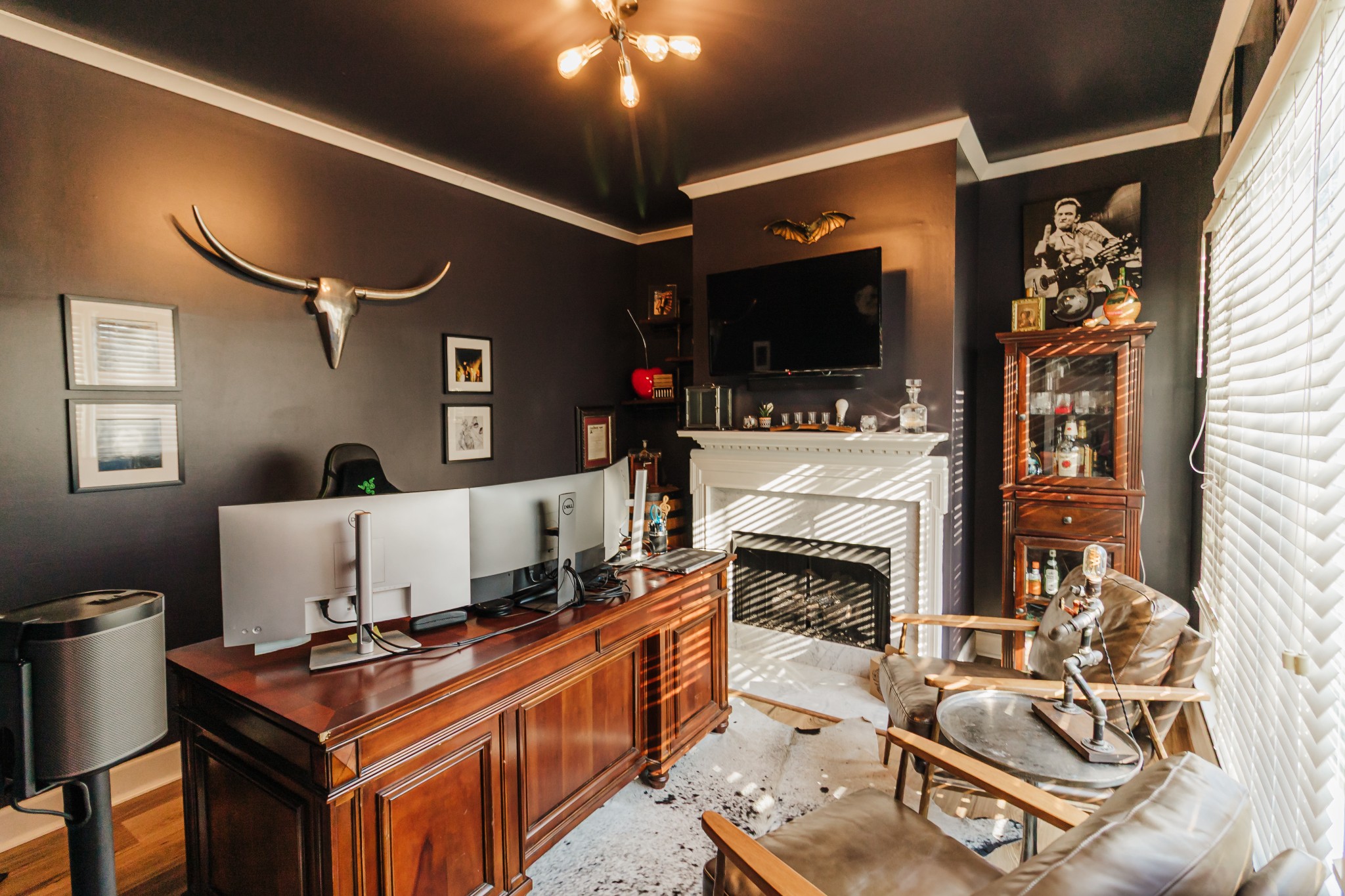 203 Savannah Ridge Murfreesboro, TN 37127 - Photo 22 of 60 a living room with furniture a flat screen tv and a fireplace