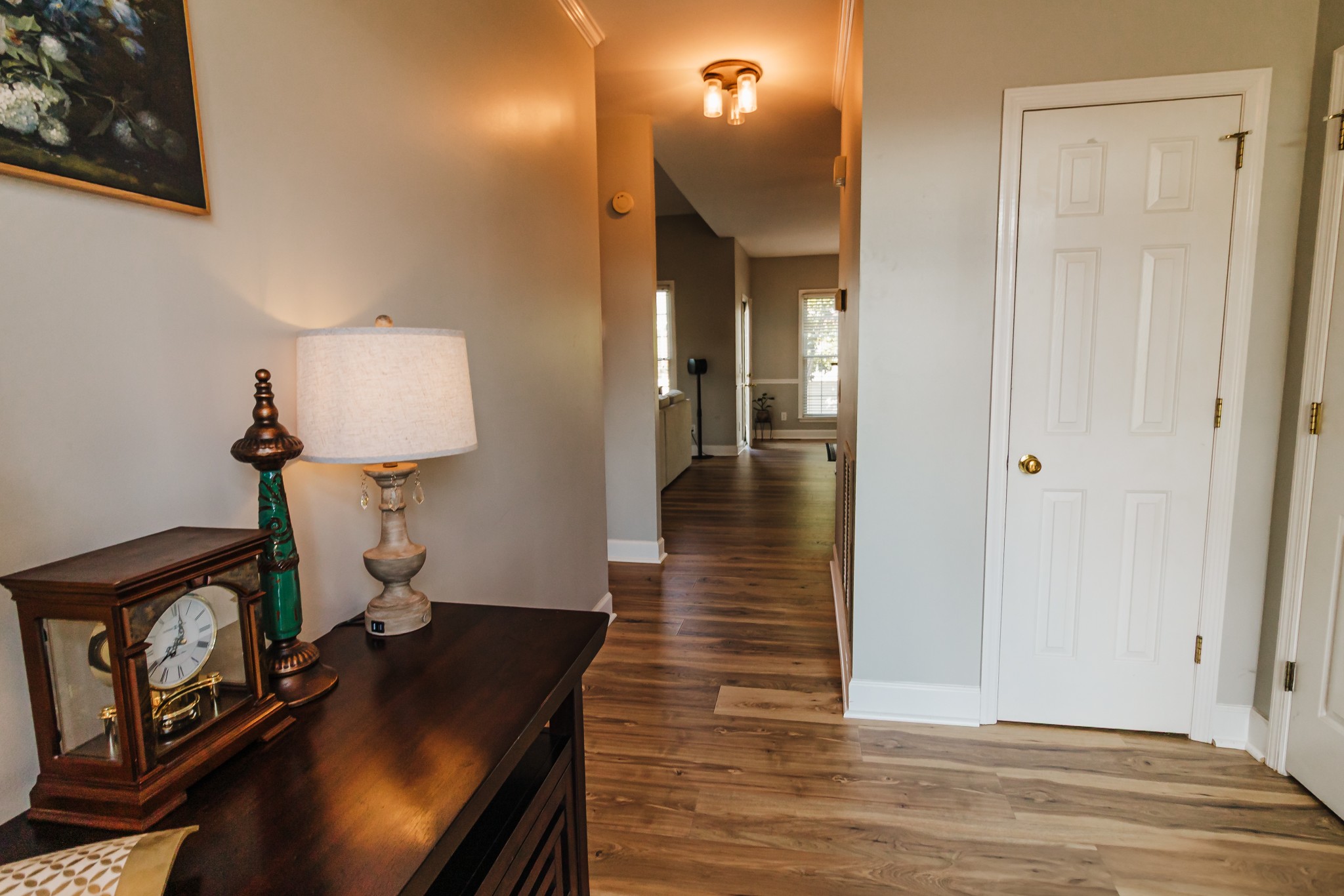 203 Savannah Ridge Murfreesboro, TN 37127 - Photo 26 of 60 a view of a hallway with wooden floor and staircase