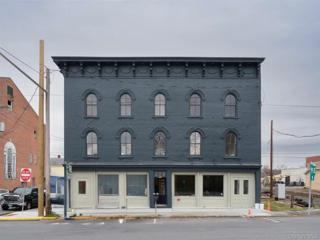a front view of a building