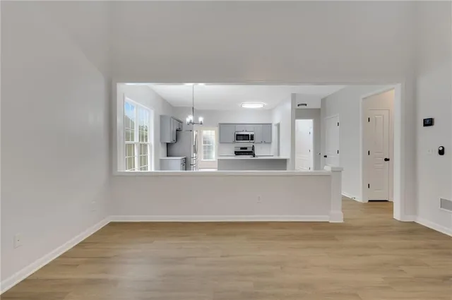 a view of kitchen and window