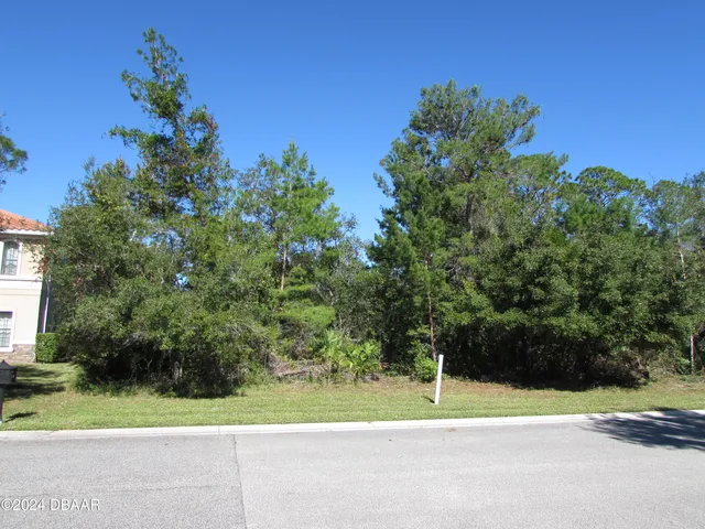 a view of a yard with a house