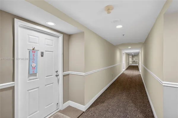 a view of hallway with stairs