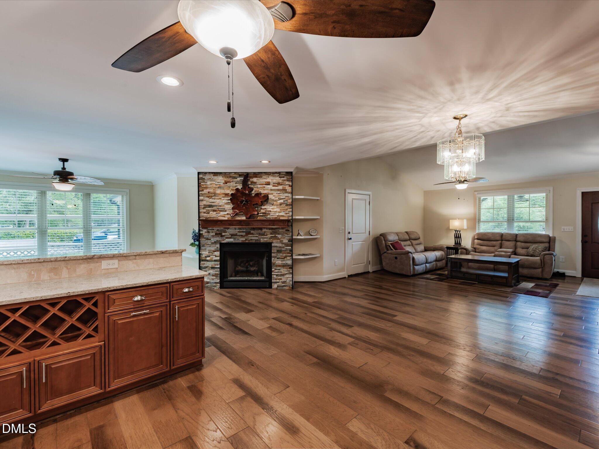 4532 Johnson Pond Road Apex, NC 27539 - Photo 14 of 50 14-Living Room from Kitchen