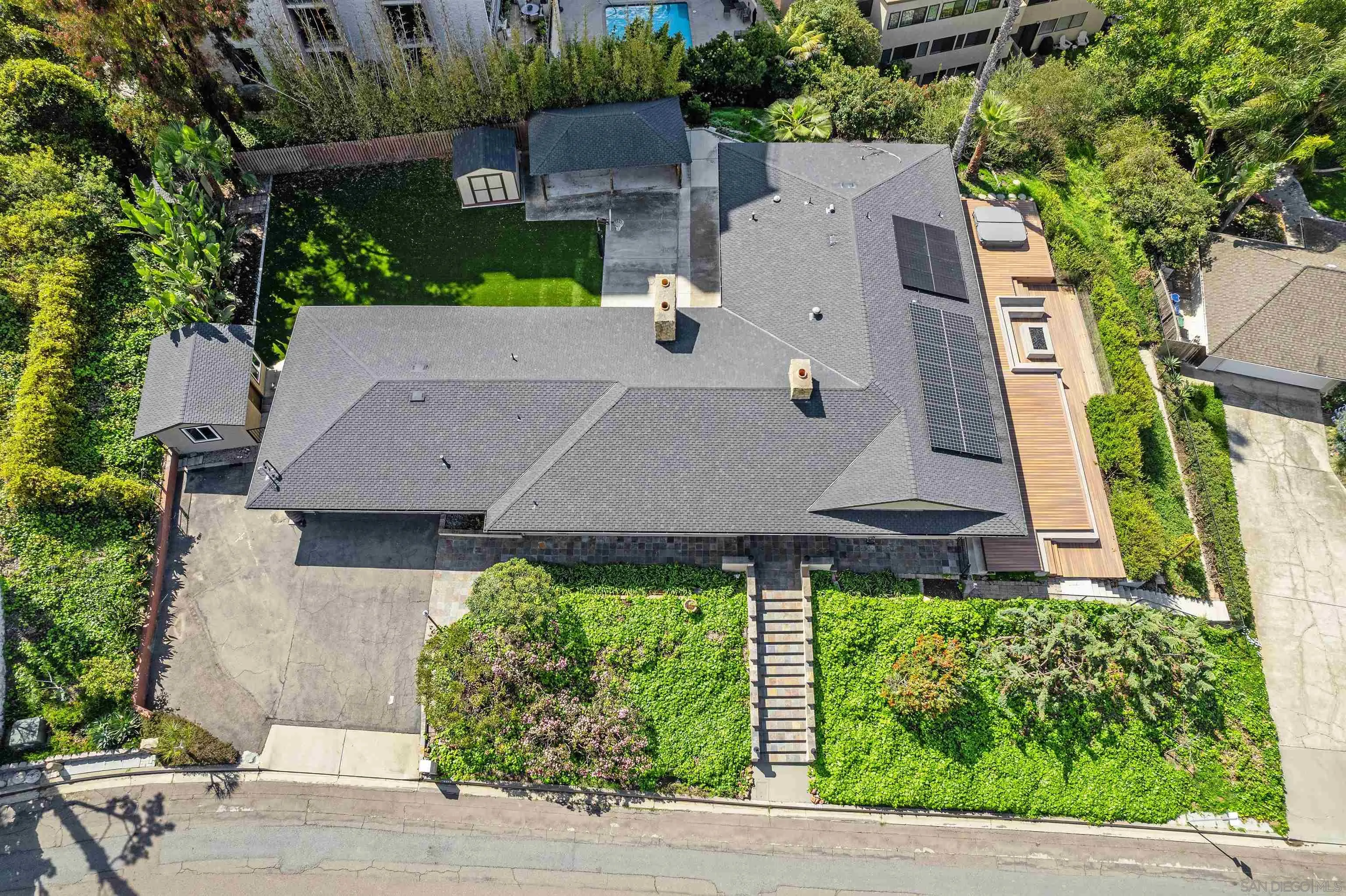 2435 Paseo Dorado La Jolla, CA 92037 - Photo 32 of 40 an aerial view of a house with a yard