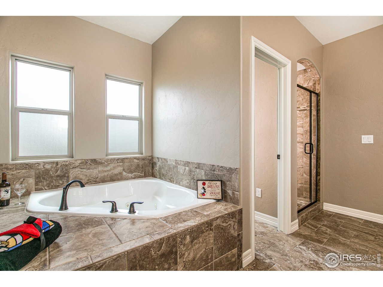 3202 Timeless Circle Berthoud, CO 80513 - Photo 21 of 40 a bathroom with a tub sink and a mirror