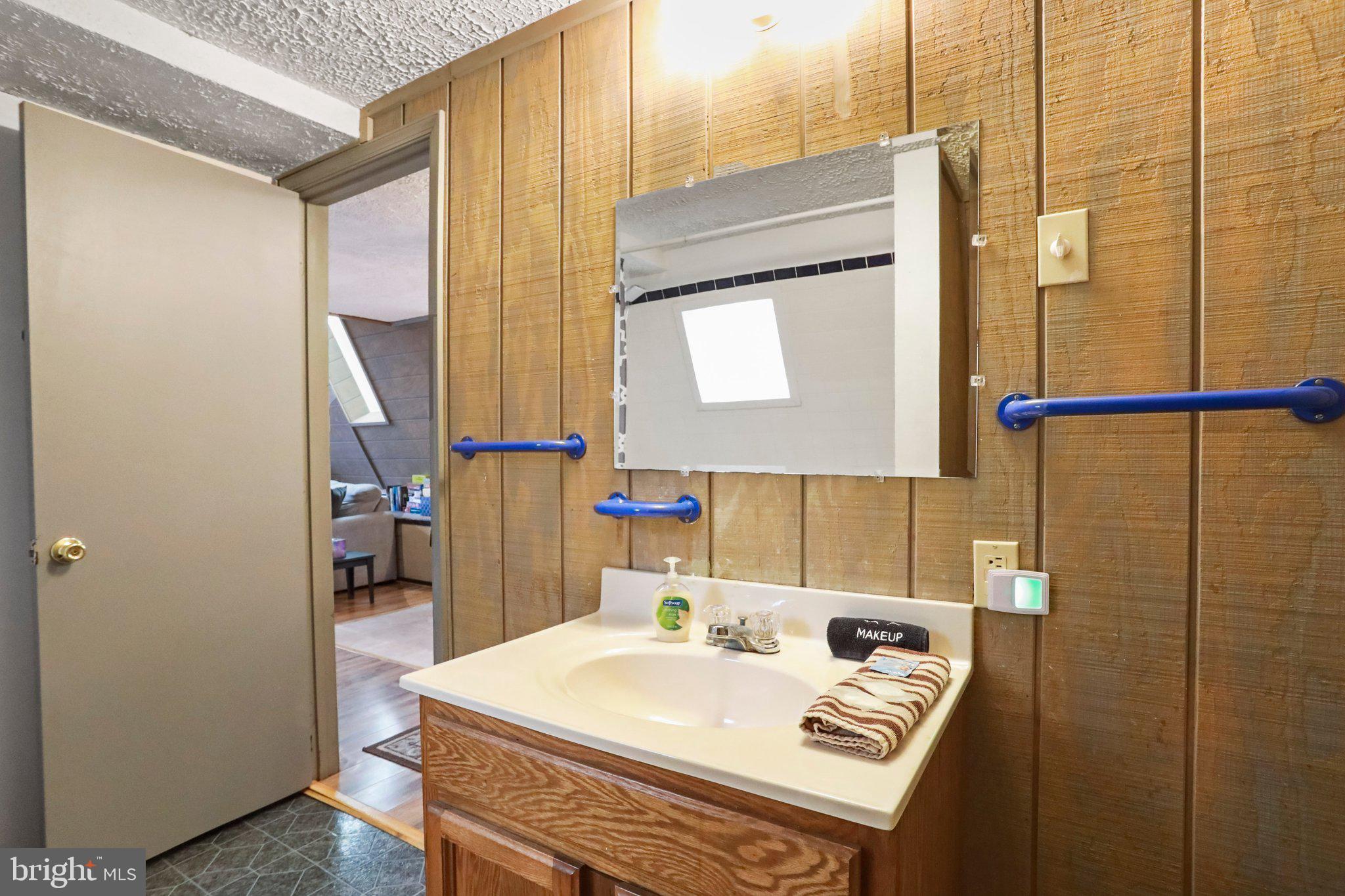 13 Mountainside Loop Berkeley Springs, WV 25411 - Photo 20 of 57 a bathroom with a sink a mirror and a shower