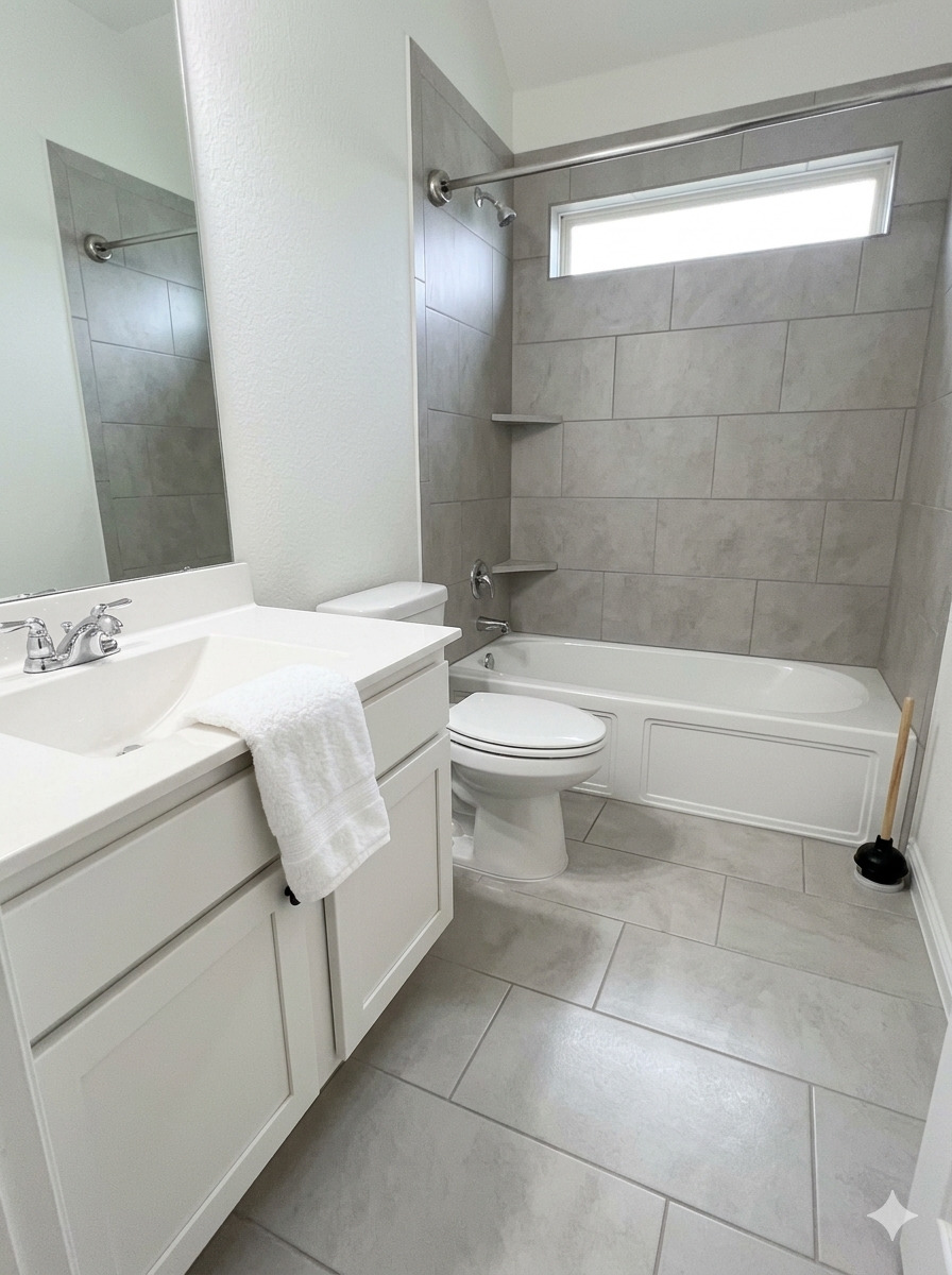 152 Venti Cove Georgetown, TX 78628 - Photo 7 of 16 a bathroom with a sink toilet and shower