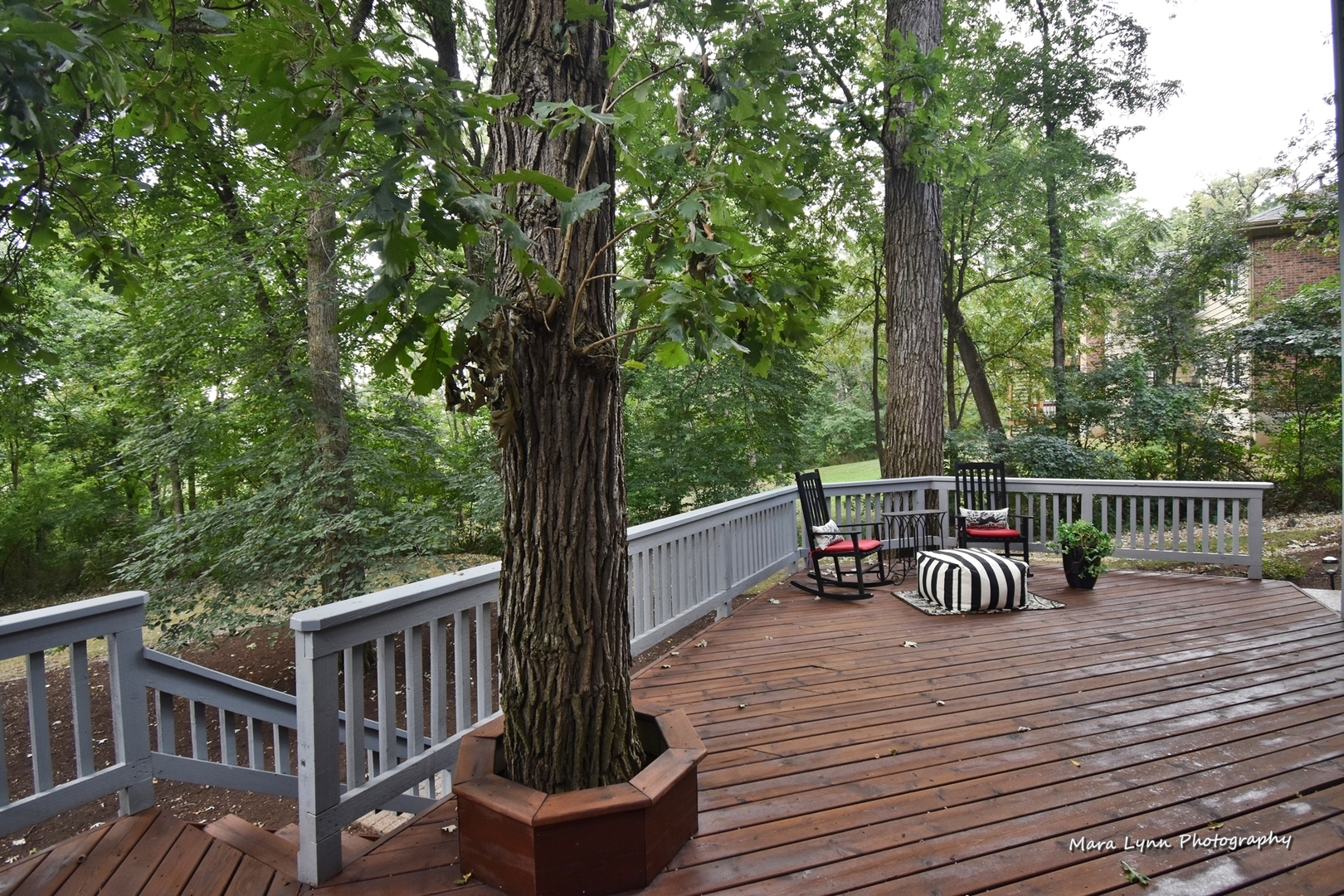 4N555 Hidden Oaks Road St. Charles, IL 60175 - Photo 39 of 41 a view of a deck with two chair and wooden floor