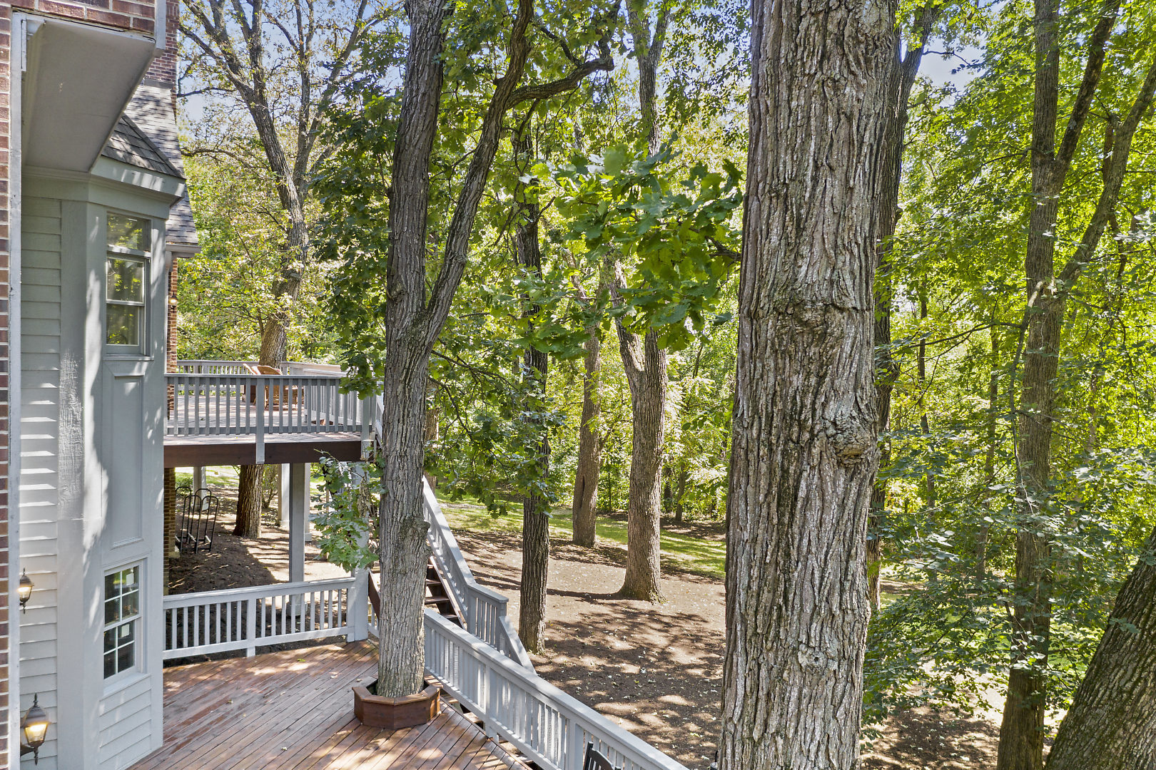 4N555 Hidden Oaks Road St. Charles, IL 60175 - Photo 5 of 41 a view of a balcony with wooden floor and a tree