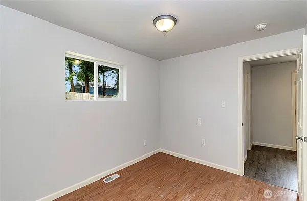 an empty room with a window