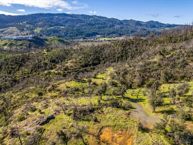a view of a lake with a mountain