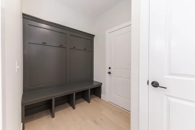 a view of a room that has a window