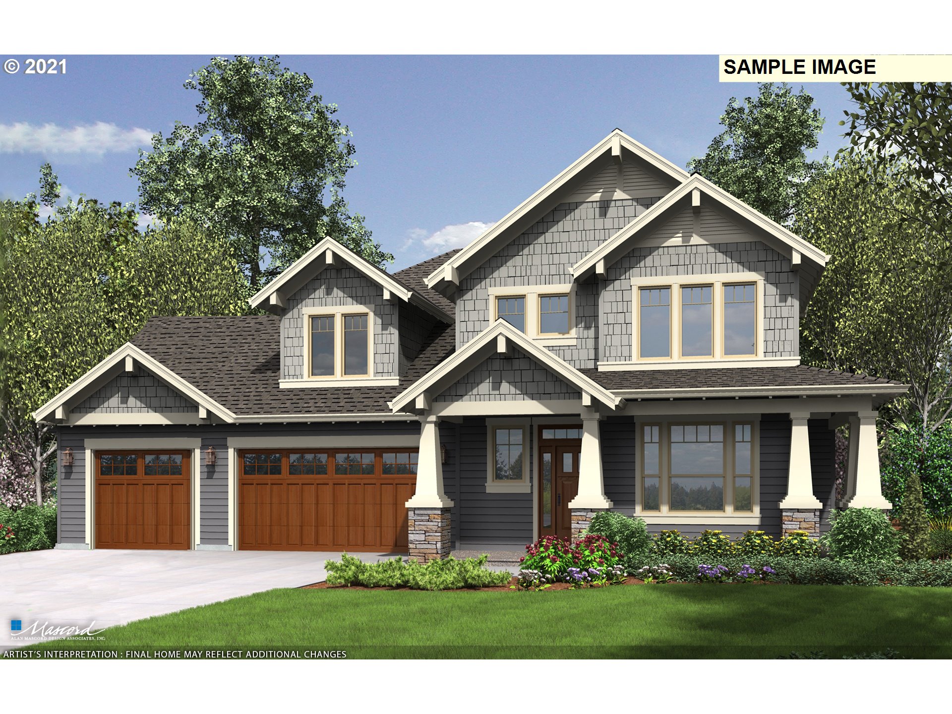 3338 Northwest Tanner Street Camas, WA 98607 - Photo 1 of 25 a front view of a house with a yard and garage