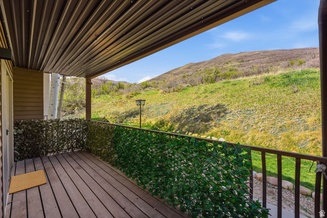 1041 West Grindelwald Court, Unit R5 Midway, UT 84049 - Photo 26 of 44 Ground-level patio in Midway condo for sale with direct access to walking trails and landscaped open space.