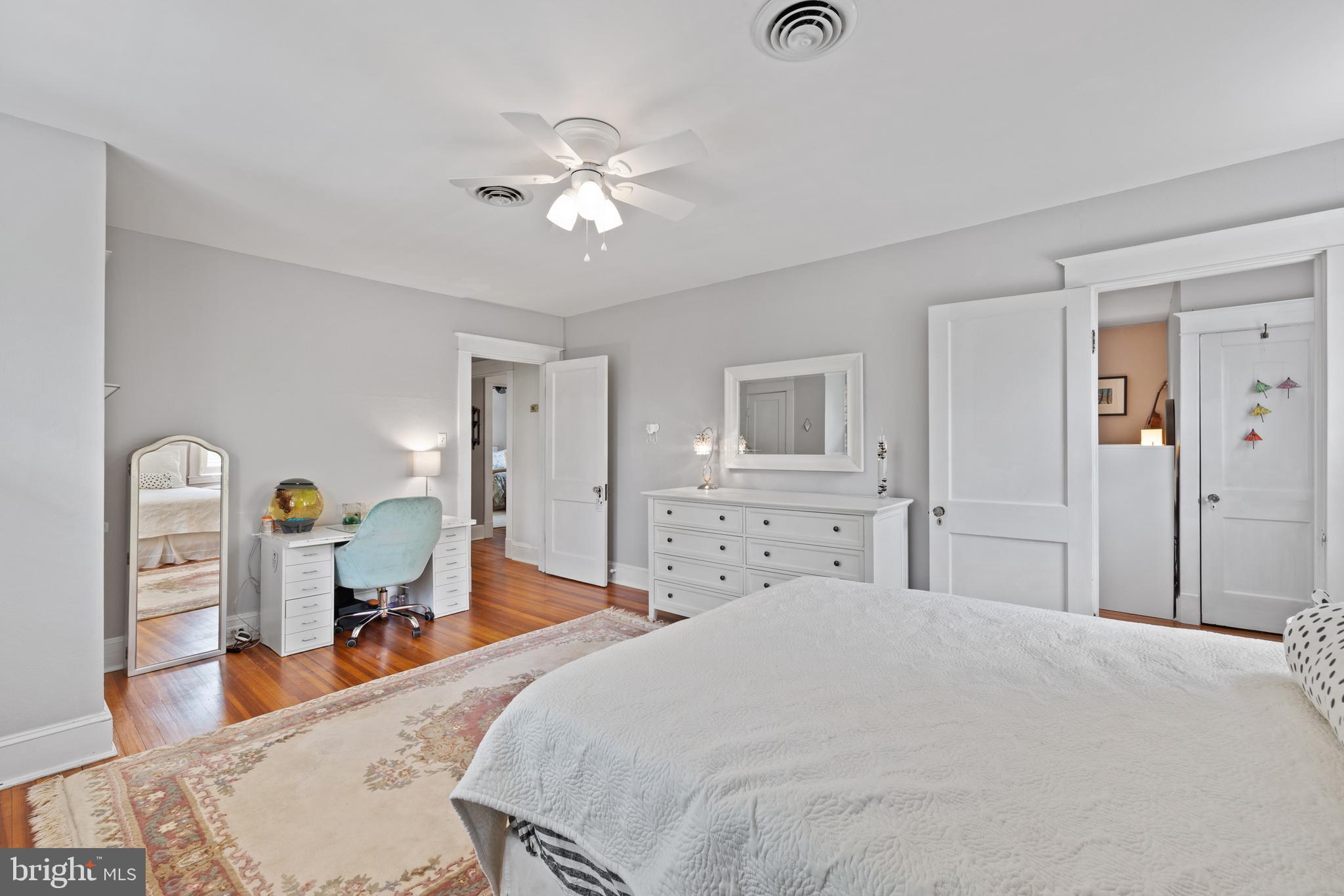 105 East Severn Ridge Road Annapolis, MD 21409 - Photo 22 of 42 Hardwood Floors and Ceiling Fan