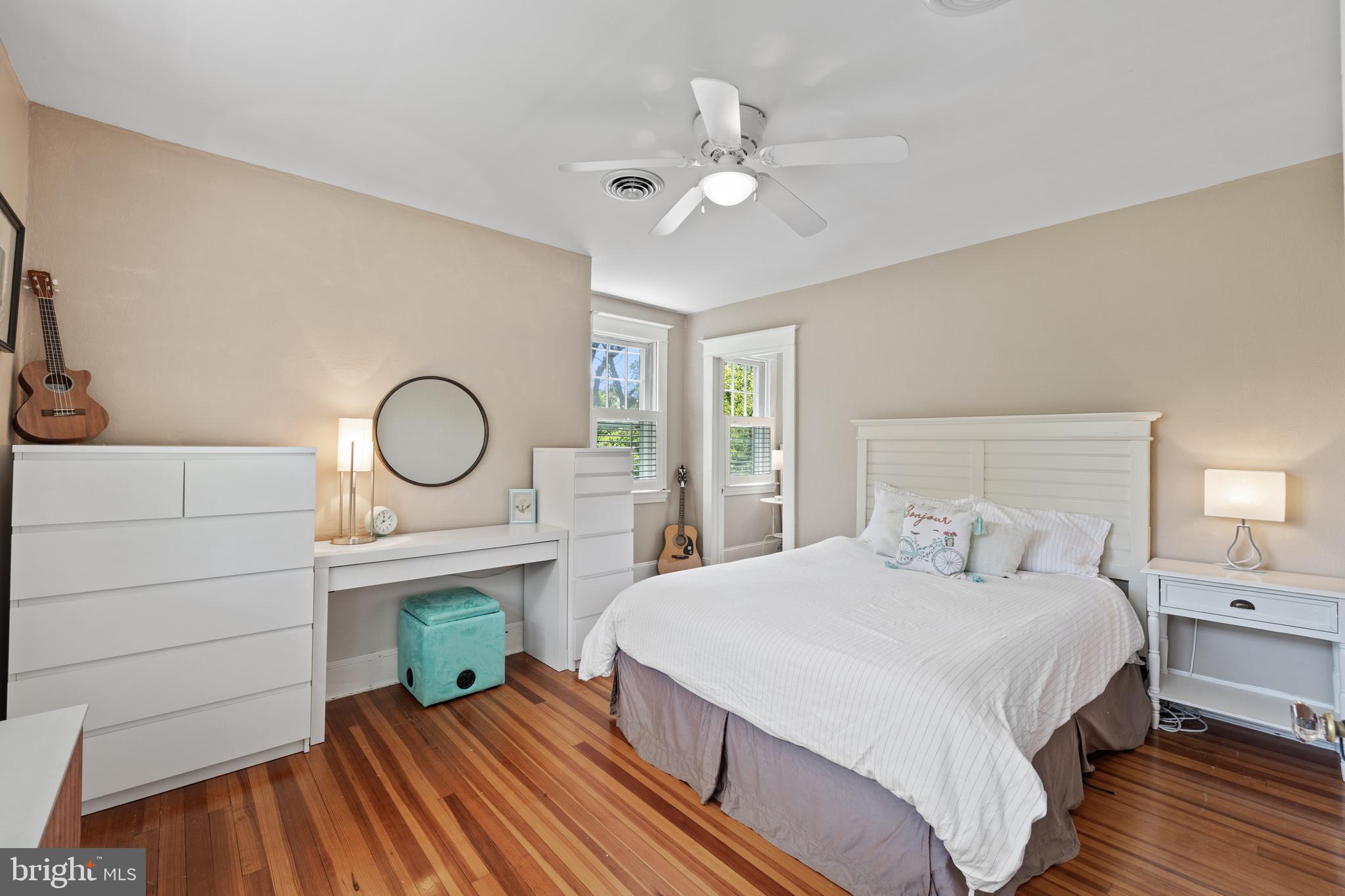 105 East Severn Ridge Road Annapolis, MD 21409 - Photo 24 of 42 Hardwood Floors and Ceiling Fan