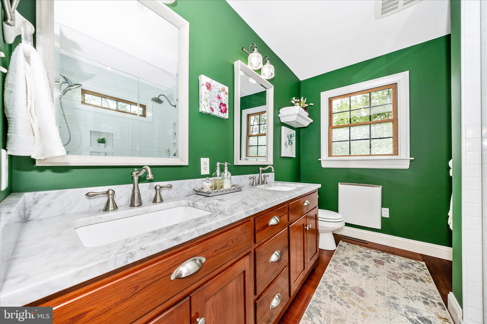 15810 Spade Road Hagerstown, MD 21740 - Photo 20 of 76 a bathroom with a granite countertop sink and a large mirror