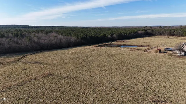 a view of a lake from a yard